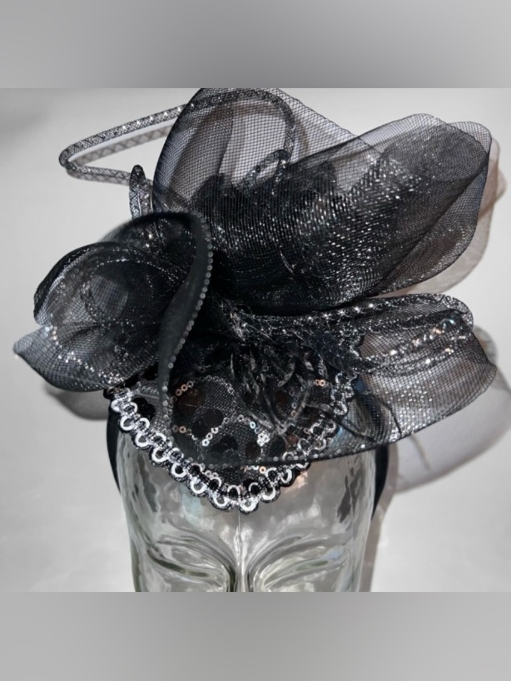 NEW Black Vampire Gothic Style Fascinator Headband/Hat